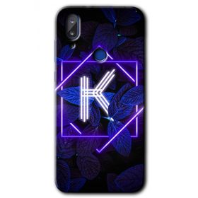 Vestel E5 Dark Neon Yaprak K Harfi Baskılı Uyumlu Silikon Kılıf