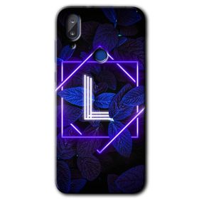 Vestel E5 Dark Neon Yaprak L Harfi Baskılı Uyumlu Silikon Kılıf