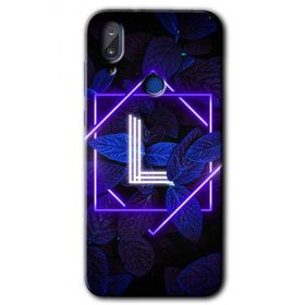Vestel E5 Dark Neon Yaprak L Harfi Baskılı Uyumlu Silikon Kılıf