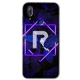 Vestel E5 Dark Neon Yaprak R Harfi Baskılı Uyumlu Silikon Kılıf