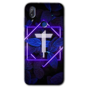 Vestel E5 Dark Neon Yaprak T Harfi Baskılı Uyumlu Silikon Kılıf