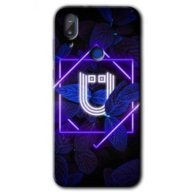 Vestel E5 Dark Neon Yaprak U Harfi Baskılı Uyumlu Silikon Kılıf
