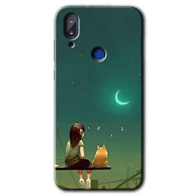Vestel E5 Kedili Kız Baskılı Uyumlu Silikon Kılıf