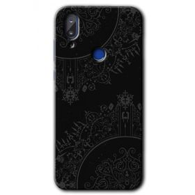 Vestel E5 Siyah Mandala Baskılı Uyumlu Silikon Kılıf