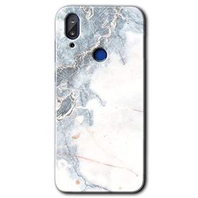 Vestel E5 White Marble Baskılı Uyumlu Silikon Kılıf