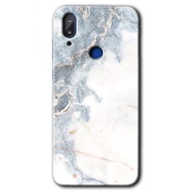 Vestel E5 White Marble Baskılı Uyumlu Silikon Kılıf