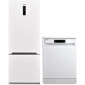 Vestel NFK52112 E Buzdolabı + BM 4212 Bulaşık Makinesi