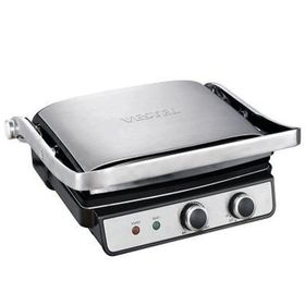 Vestel Ziyafet T3000 2000 W 6 Adet Pişirme Kapasiteli Granit Izgara ve Tost Makinesi Inox