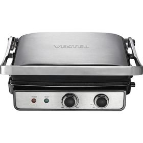 Vestel Ziyafet T3000 2000 W 6 Adet Pişirme Kapasiteli Granit Izgara ve Tost Makinesi Inox