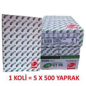 Vestpa 5x500 Yaprak 80 gr A4 Fotokopi Kağıdı