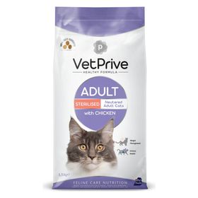 Vet Prive Kısırlaştırılmış Tavuklu 1.5 kg Yetişkin Kedi Maması