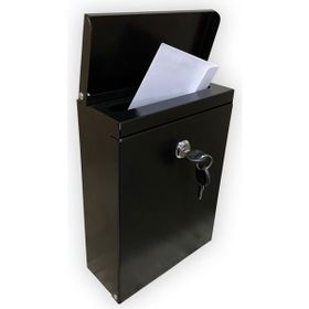 Veta Dekoratif Duvara Montaj Siyah Metal Posta Kutusu
