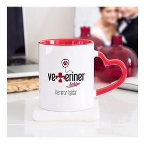 Veteriner Hekim Kalpli Kırmızı Kupa Bardak