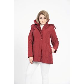 Vetre 1014 Bordo 75 cm Büyük Beden Kapitone Kadın Mont