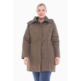 Vetre 1016 Haki 95 cm Büyük Beden Kapitone Kadın Mont