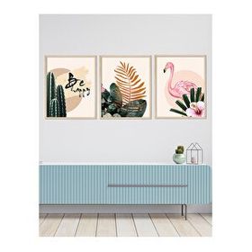 Vetro Design Be Happy 40x50 cm Natural Çerçeveli Tablo