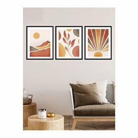 Vetro Design Doğa 30x40 cm Siyah Çerçeveli Tablo Seti