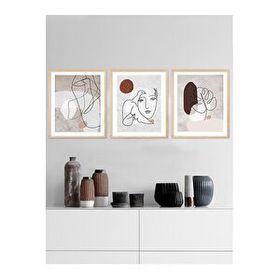Vetro Design Minimal 30x40 cm Natural Çerçeveli Tablo