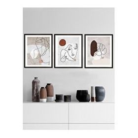 Vetro Design Minimal 30x40 cm Siyah Çerçeveli Tablo