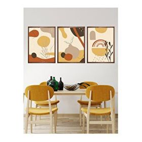 Vetro Design Sıcak Tonlar 21x30 cm Ceviz Çerçeveli Tablo