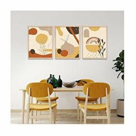 Vetro Design Sıcak Tonlar 40x50 cm Natural Çerçeveli Tablo