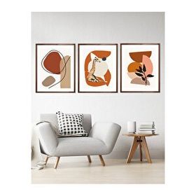 Vetro Design Zebra Çerçeveli 21x30 cm Ceviz Çerçeveli Tablo