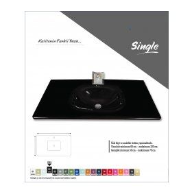 Vetrola 80 x 56 cm Single Modeli Cam Lavabo