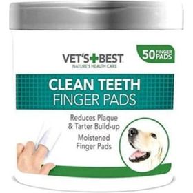 Vet's Best 50 Adet Plak ve Tartar Oluşumunu Engelleyen Köpek Diş Temizleme Parmak Pedi