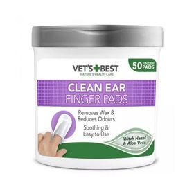 Vet's Best Kedi ve Köpekler Fındık ve Aloe Vera Özlü 50'li Kulak Temizleme Pedi