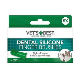 Vet's Best Silikon Başlık Parmak 5'li Paket Diş Fırçası