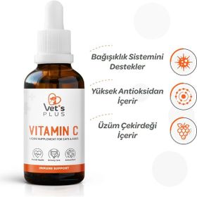 Vet's Plus 50 ml Vitamin C Kedi ve Köpekler İçin Damla