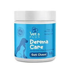 Vet's Plus Derma Care Kedi ve Köpekler için Deri ve Tüy Yapısı Desteği 60'lı Çiğnenebilir Tablet