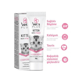 Vet's Plus Hamile ve Yavru Kediler için Kalsiyumlu 30 gr Multi Vitamin Kedi Macunu