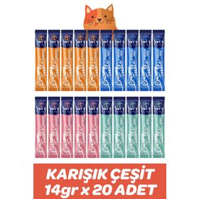 Vet's Plus Karışık Çeşitli Sıvı 20x14 gr Kedi Ödül Maması