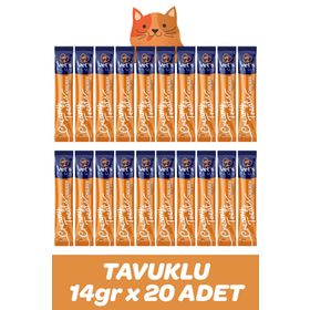 Vet's Plus Tavuklu Sıvı 20x14 gr Kedi Ödül Maması