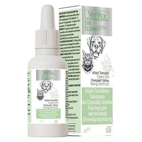 Vetvex Ear Clean 50 ml Kedi ve Köpekler için Kulak Temizleme Solisyonu