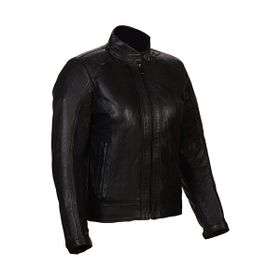 Vexo Moto Siyah Deri Kadın Mont