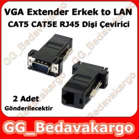 VGA Extender Rj45 To VGA 2 Adet Çevirici Adaptör
