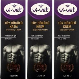 Vi-Vet 3x125 ml Erkek Tüy Dökücü Krem