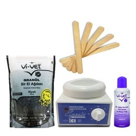 Vi-Vet Ege Sir Ağda Makine ve Siyah 4'lü İnci Ağda