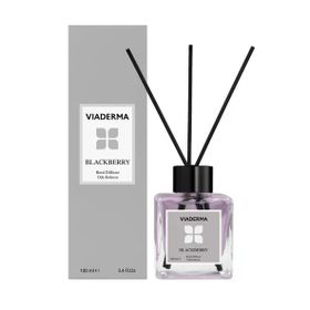 Viaderma 100 ml Kare Şişe Böğürtlen Esansı Bambu Çubuklu Oda Kokusu