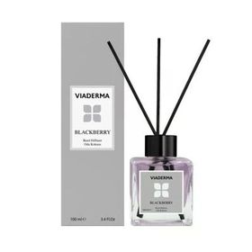 Viaderma 100 ml Kare Şişe Böğürtlen Esansı Bambu Çubuklu Oda Kokusu