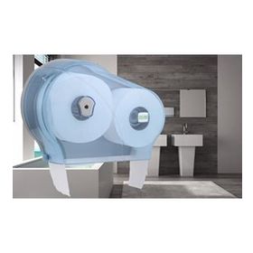 Vialli DMJ1T şeffaf double mini jumbo tuvalet kağıdı dispenseri