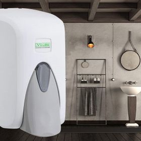 Vialli Hazneli 500 ml Beyaz Sıvı Sabun Dispenseri