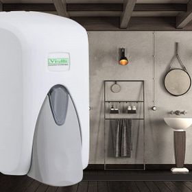 Vialli Hazneli 500 ml Beyaz Sıvı Sabun Dispenseri