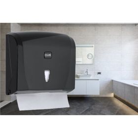 Vialli K20B 200 Kağıt Siyah Banyo Mutfak Lavabo Pratik Z Katlı Kağıt Havlu Dispenseri