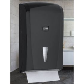 Vialli K21B 400 Kağıt Siyah Banyo Mutfak Lavabo Pratik Z Katlı Kağıt Havlu Dispenseri