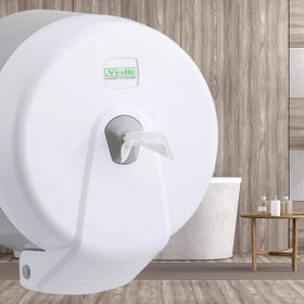 Vialli K3 Beyaz Mini Cimri Tuvalet Kağıdı Dispenseri