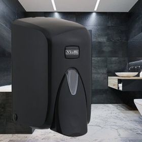 Vialli S5B Hazneli 500 ml Siyah Dezenfektan Dispenseri