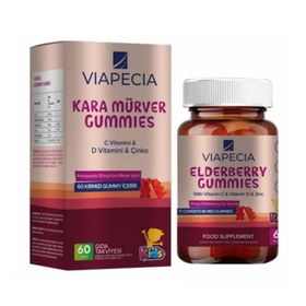 Viapecia Elderberry Kara Mürver 60 Çiğnenebilir Tablet